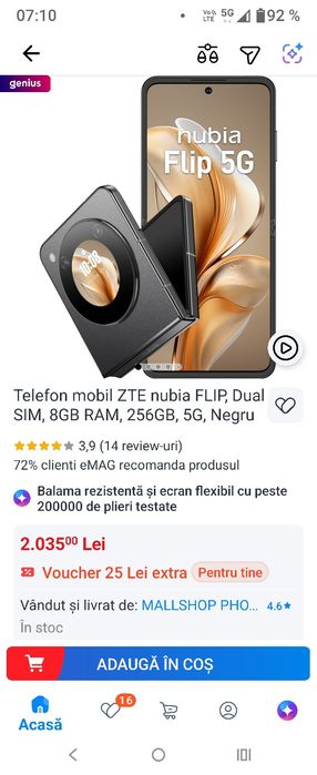 ZTE Nubia flip nou