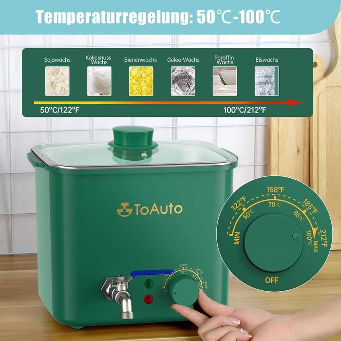 Уред/топилка за восък TOAUTO 4Qts,Гаранция