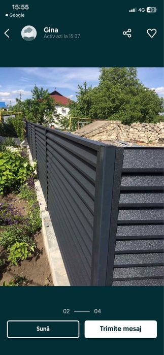 Execut garduri din beton plasa sau tabla