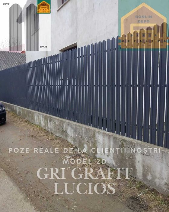 Gard din șipcă metalică – livrare în județul Alba