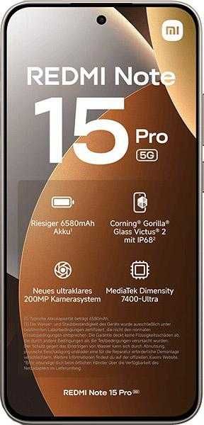 НОВ! Xiaomi Redmi Note 15 Pro 5G 512GB 8RAM Black / Blue / Titanium 2г. Гаранция!