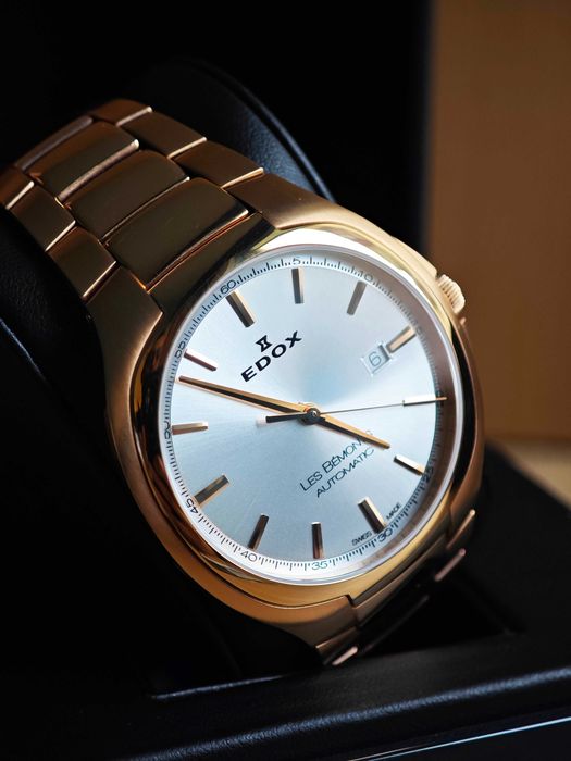 БАРТЕР EDOX Les Bemonts Ultra Slim Automatic Rose Gold
