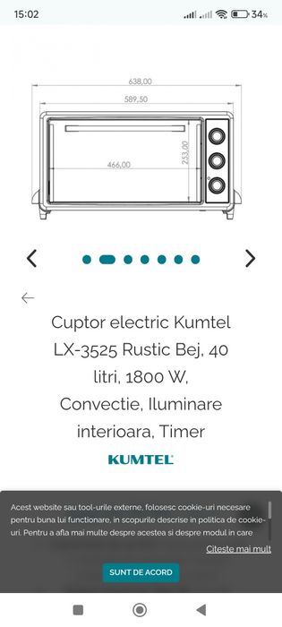 Cuptor electric Kumtel