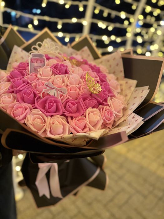 Букет от вечни рози