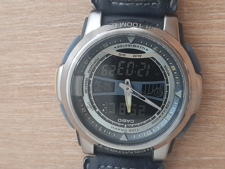 Ceas Casio AQF-101 (Modul 4348) Active Dial, Termometru, 10 BAR