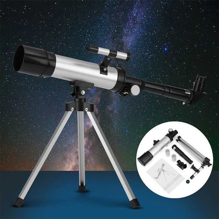Telescop astronomic cu trepied din aluminiu, distanta focala 360mm,nou