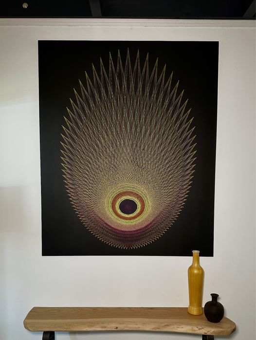 Tablou “String Art” - “Coadă de Păun”