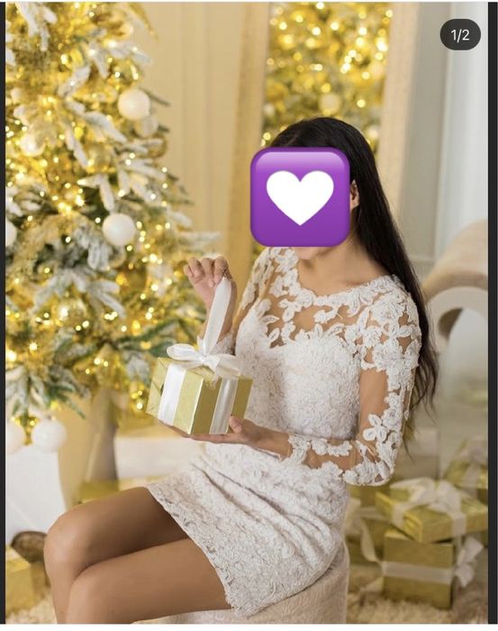 Итальянское  белое Платье