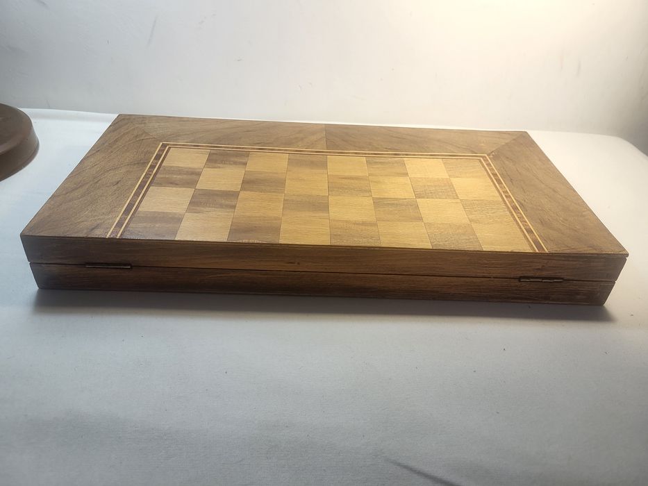 #5 Стар дървен шах и табла