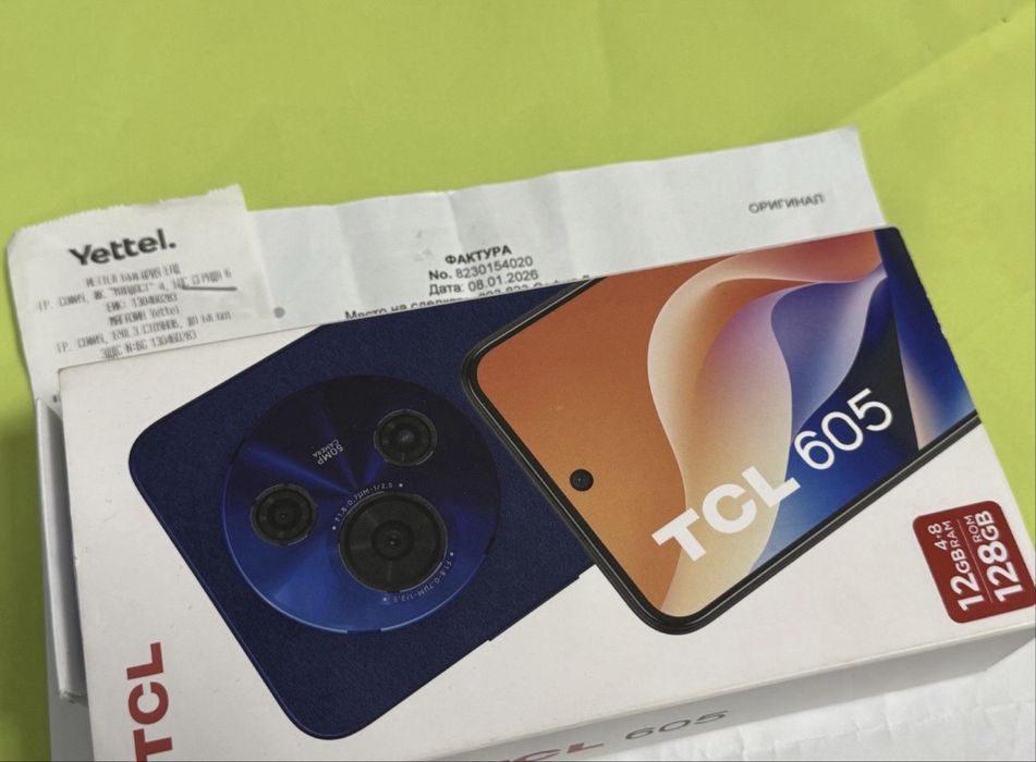 ЧИСТО НОВ 128GB 128GB TCL 605 Yettel Гаранция 2029г. Black