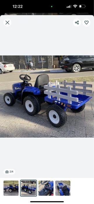 Синий трактор для детей