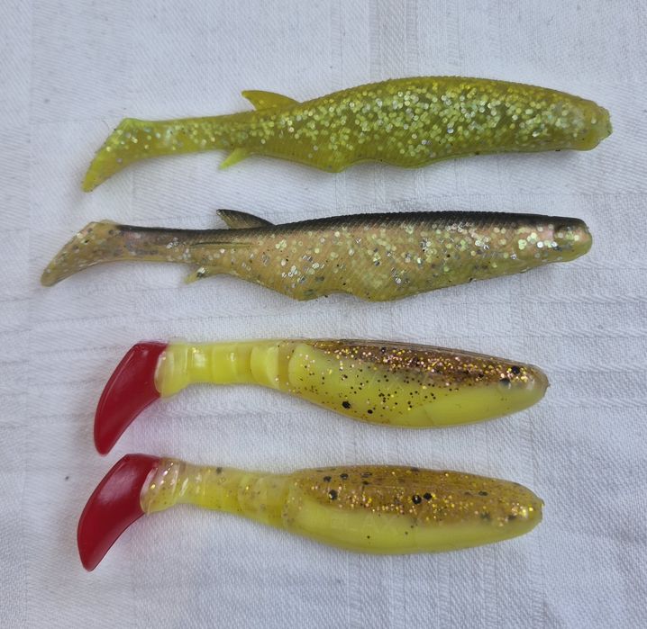 Lot 17 shad-uri Westin, Ecogear, Relax Kopyto, Fox Rage pemtru pescuitul şalăului si știucii.