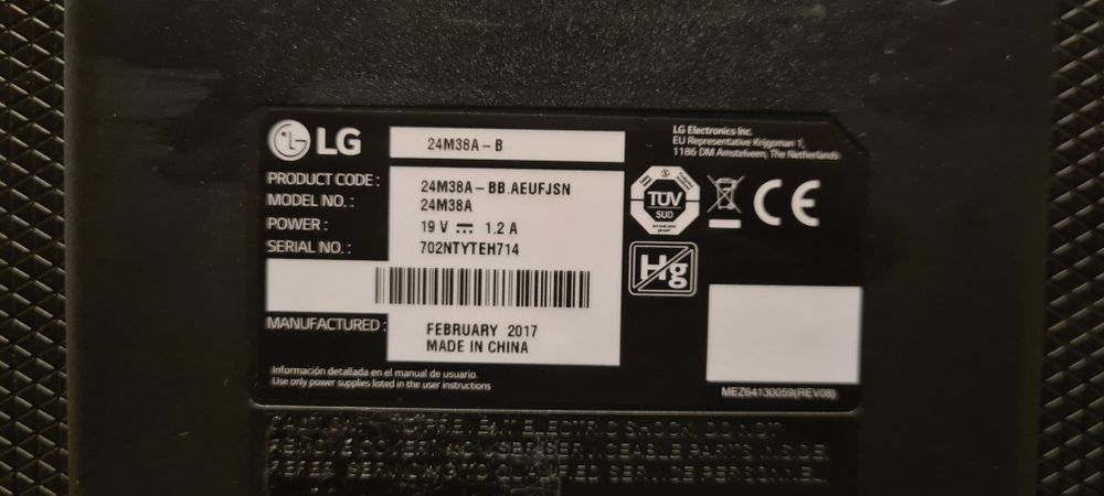 Monitor LG 24 inch VGA perfect funcțional,  preț fix