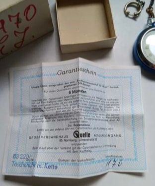 Ceas vechi Ruhla mecanic,de buzunar,anii 70,de colectie,păstrat ca Nou