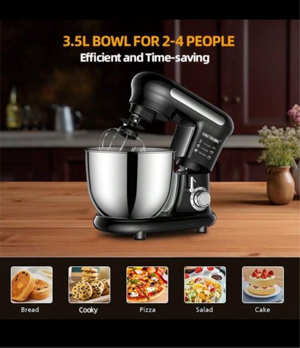 Mixer cu bol de oțel cu cap rabatabil