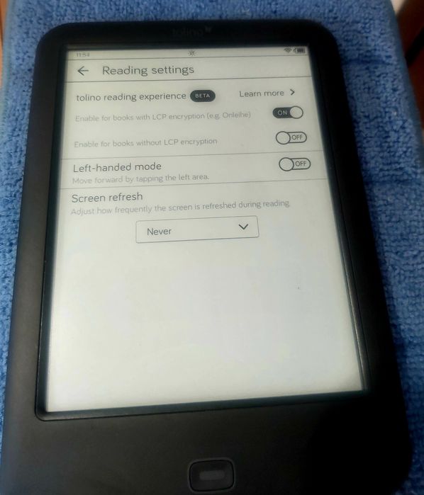 E-book Reader Tolino Shine 2 HD – Ecran 300 ppi, Iluminare Smart