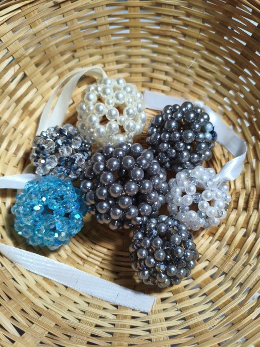 Шары из бусин на ёлку