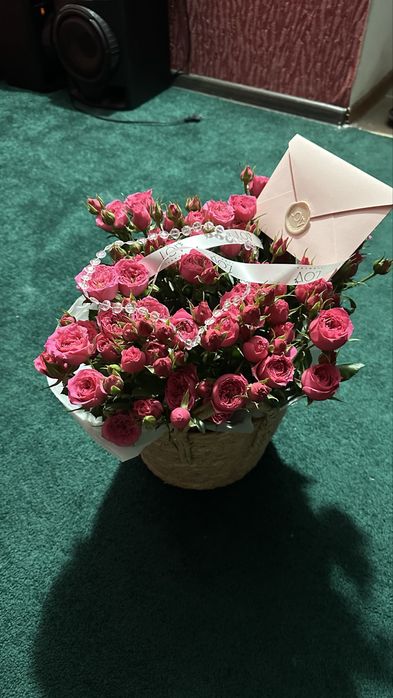 кустовые розы букет