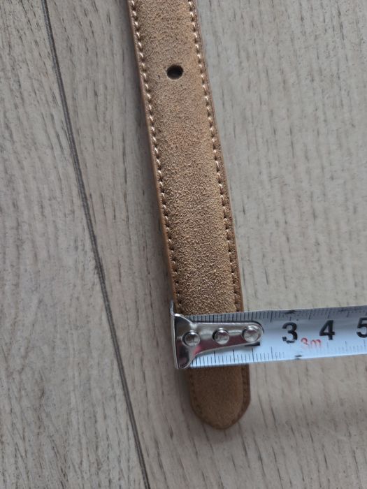 Curea dama YSL piele întoarsă maro