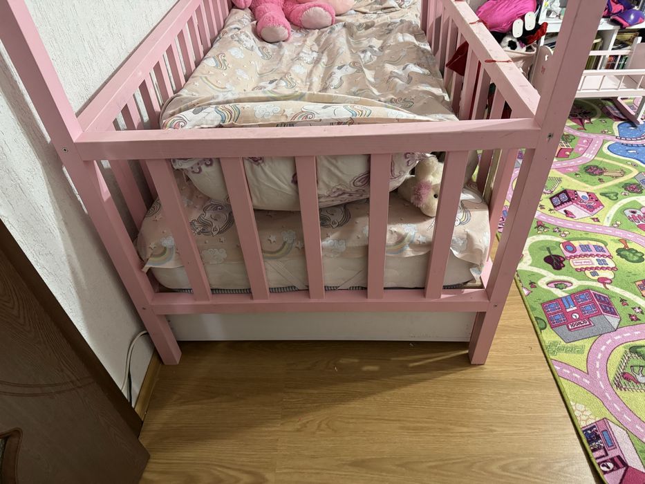 Дървено денско легло къщичка