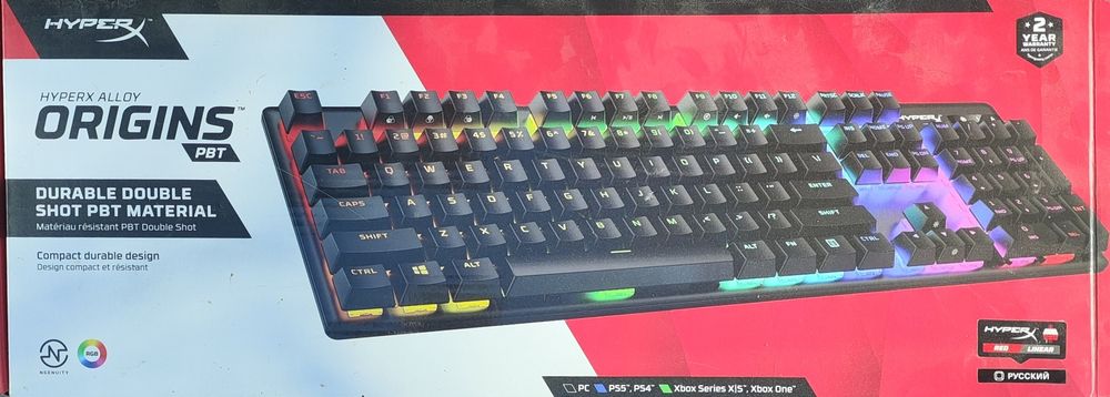 Продам механическую клавиатуру HyperX Alloy Origins PBT Red Linear