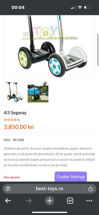 Segway A3 cu autobalans