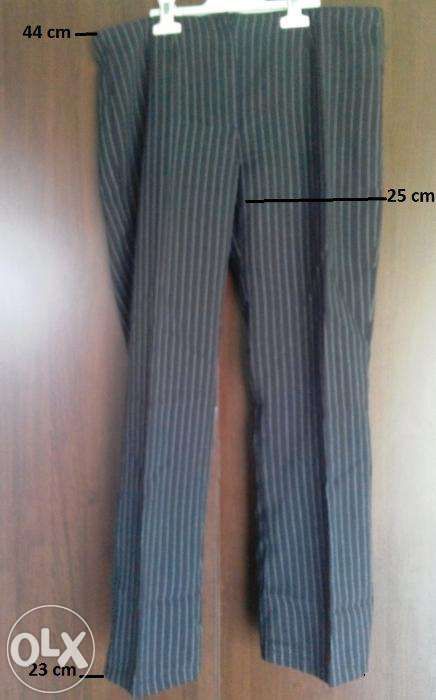 Costum 3 piese negru cu dungi albe M - dama
