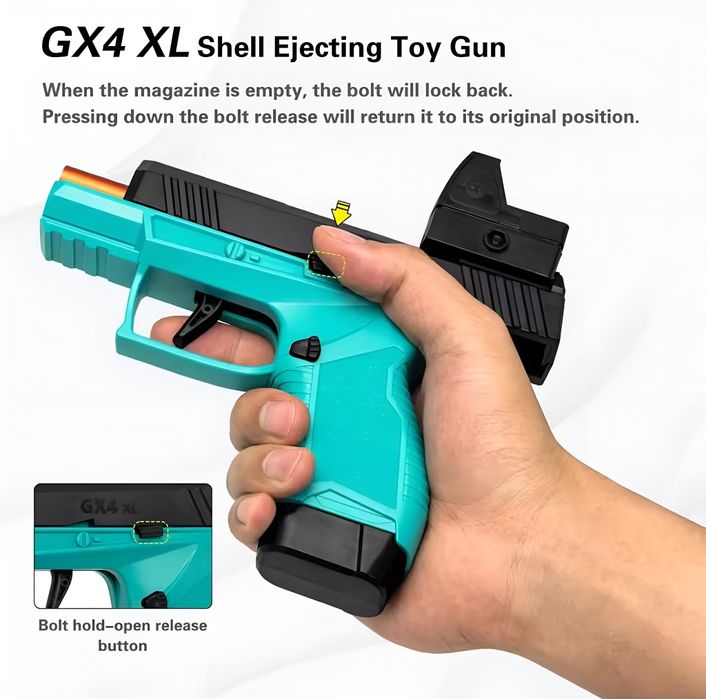 Pistol de Jucărie Gx4 cu Tragere Continuă Model Educațional