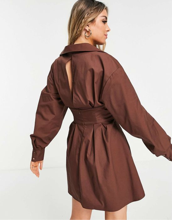 Рокля - риза  с корсет от Bershka