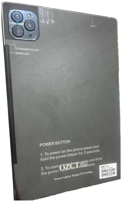 OZCT Pro 15 Pro Max planshet – katta ekran, kuchli xotira