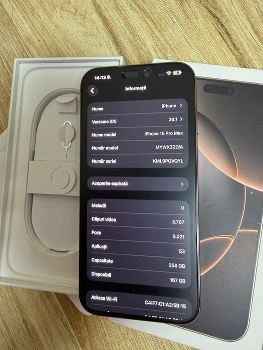 iPhone 16 PRO MAX 	Garantie