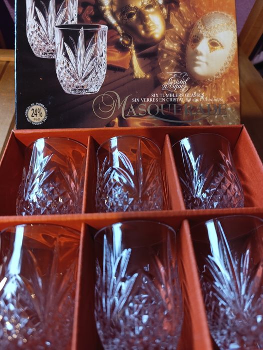 Set de 6 pahare din cristal pentru lichior, Made in France