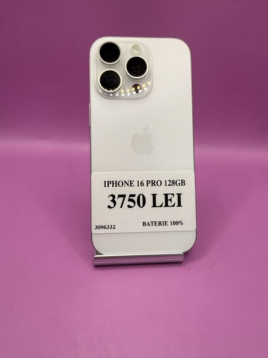 Iphone 16 Pro 128gb baterie 100 •Matei Amanet Crangasi•30963