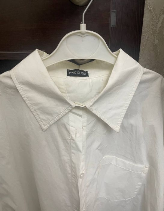 Рубашка с вырезом на спине летняя хлопок