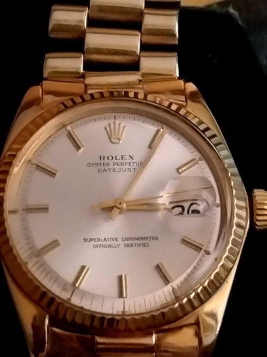 Златен Rolex 18к злато - каса и верижка от 1988г!
