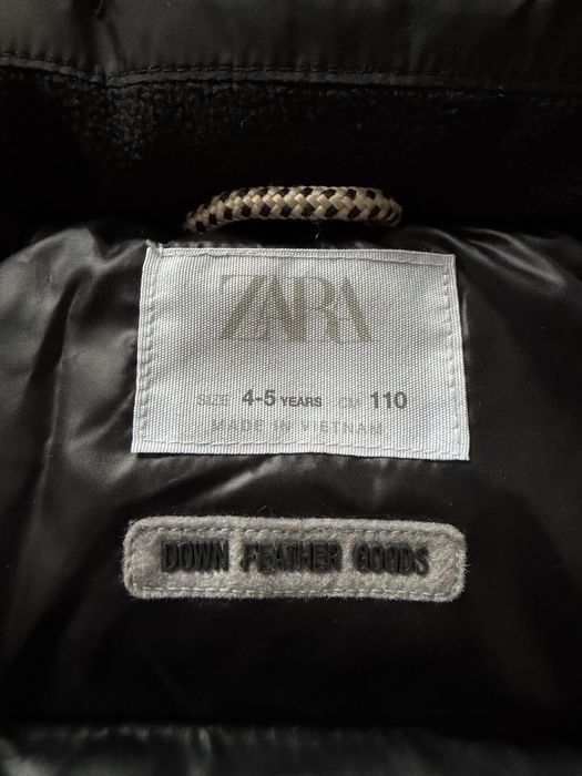 Geaca de iarna cu pene copii ZARA