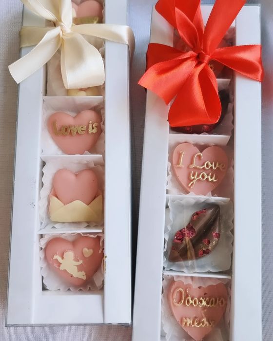 Подарочные  наборы  из бельгийского  шоколада  на 14 февраля