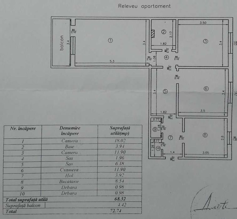 Apartament 3 camere, Alexandru cel Bun, etaj intermediar, vedere bulevard, mobilat și utilat – eliberare imediată