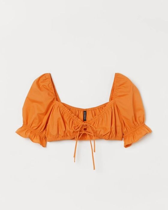 Salopetă lejera/ largă oranj-dovleac + Top scurt cadou