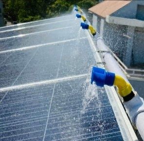 установка промывочный системы для солнечных панелей
