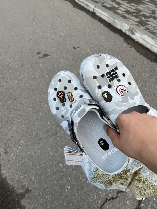 Crocs Bape Gray 33-34 size