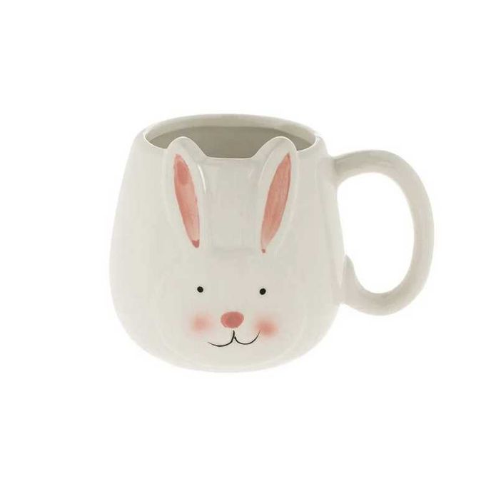 Великденска чаша Mercado Trade, Бяло зайче с дръжка, Два модела, Бяла