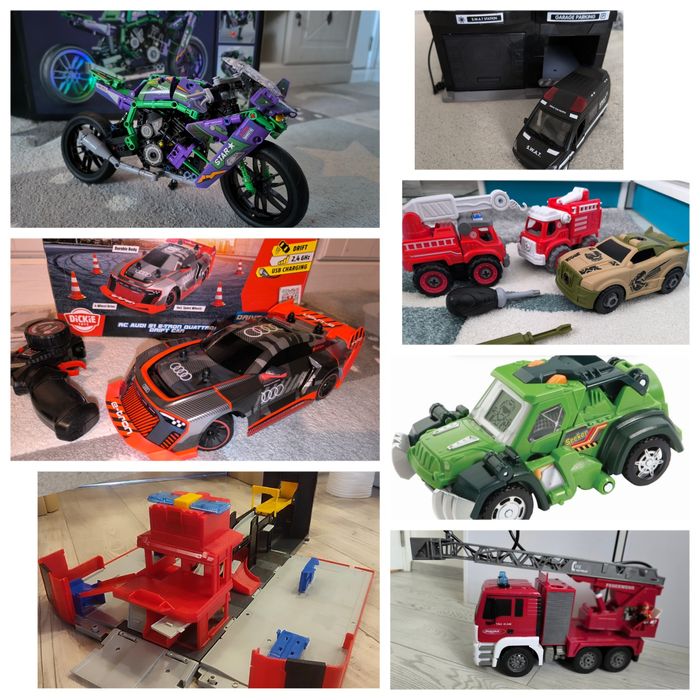 Играчки за момче-пожарна, полицейска станция, мотор конструктор...