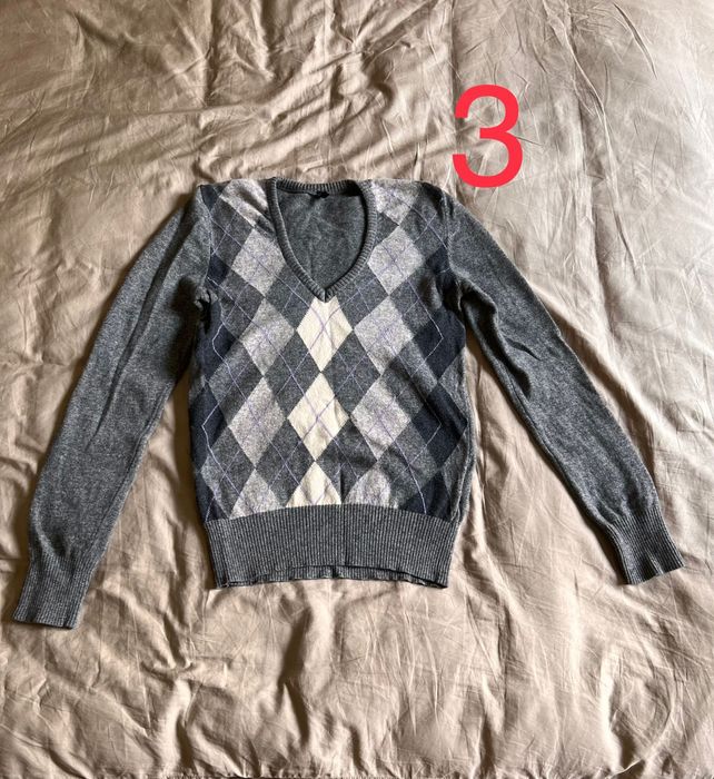 Benetton шерстяной свитер кардиган белый красный черный серый Бенетон