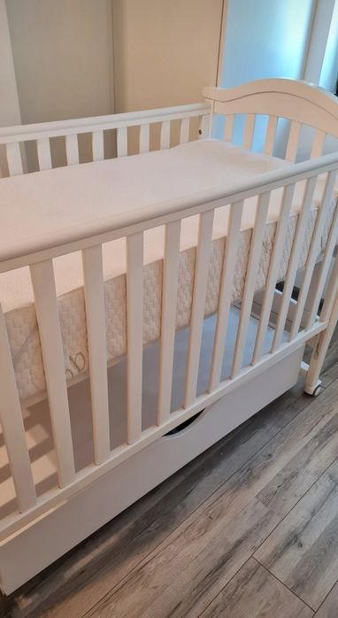 Pătuț Marvis Premium Timisoara 120x60 cm + Saltea BestSleep + Protecție saltea