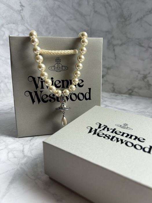 Vivienne Westwood - Колие “One Row Pearl Drop Choker”