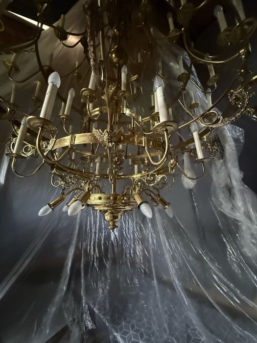 Candelabru bisericesc monumental 100% alamă, handmade, unicat, 3x3m