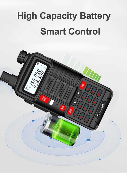 Baofeng BF-UV10R Plus 20W 8800mAh  Радиостанция 128 канала LED фенерче