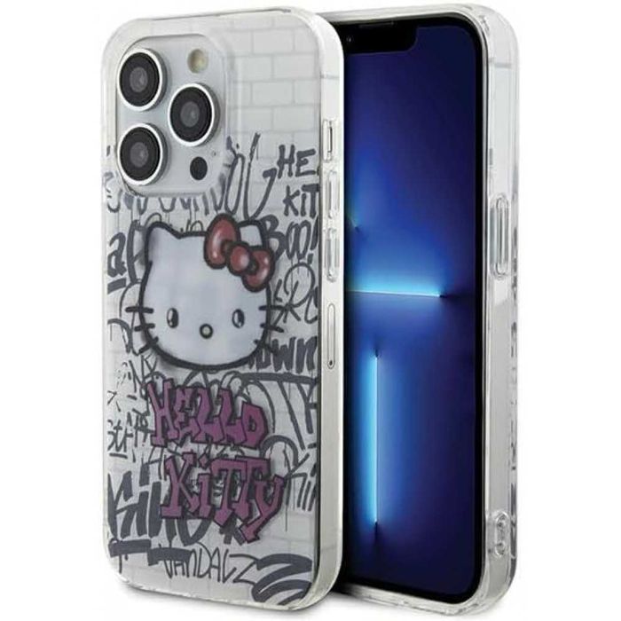 Гръб Hello Kitty IML Bricks Graffiti за iPhone 15, 15 Pro, 15 Pro Max