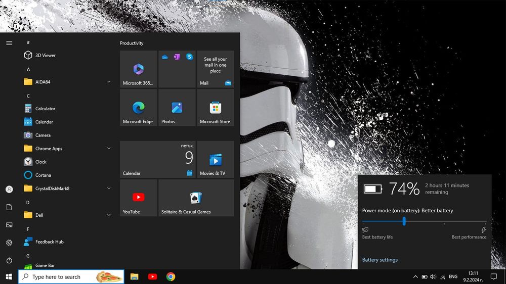 Лаптоп Dell Inspiron, 15.6" 240GB SSD 4GB RAM Bluetooth